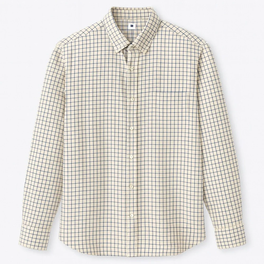Uniqlo Flannel Check Button Down Shirt - Picture 2 of 9